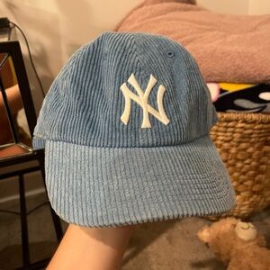 Blue corduroy NY hat